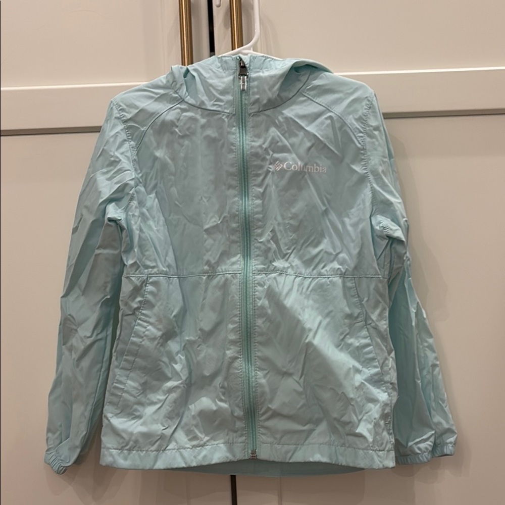 Columbia Light Blue Windbreaker Jacket